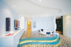 Interior Design Wohnbereich Innenarchitektur eines Saunabads